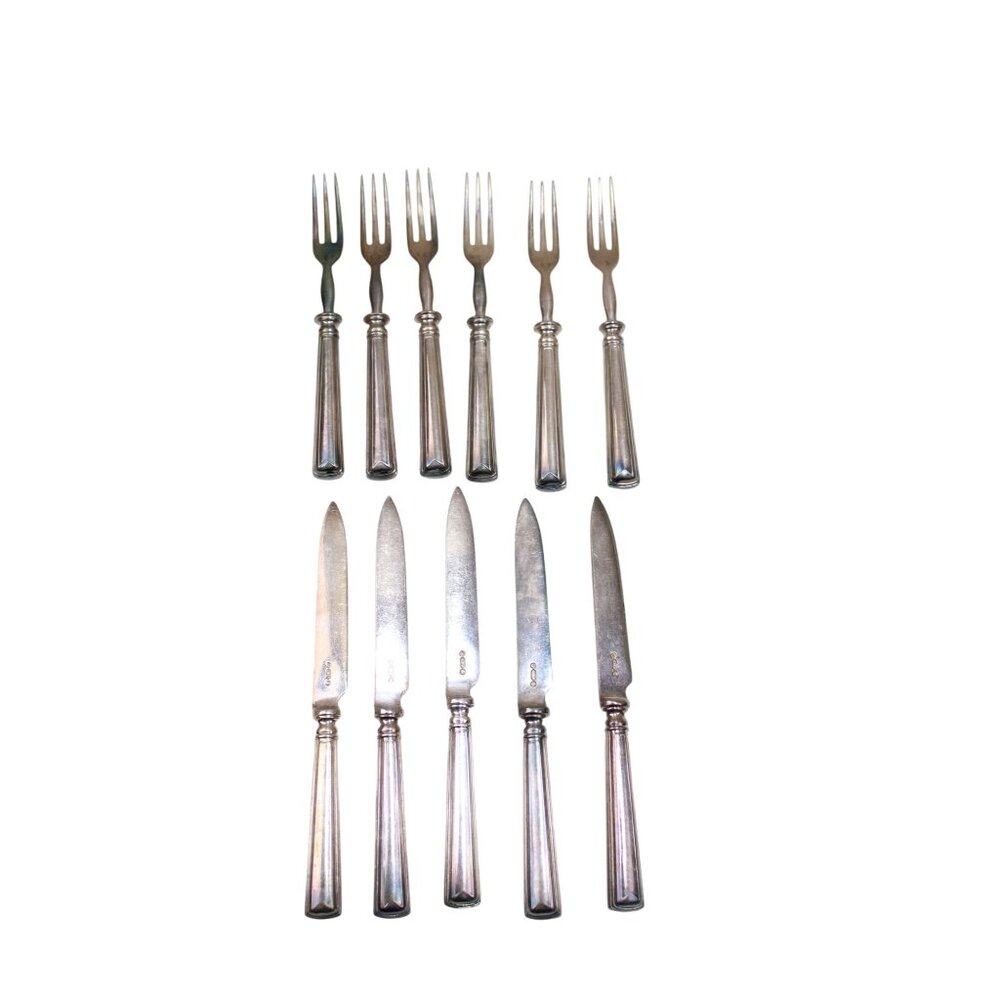11 Piece Gero 90 Fish Knife Fork Set Silverplate Vintage Gerofabriek 93034